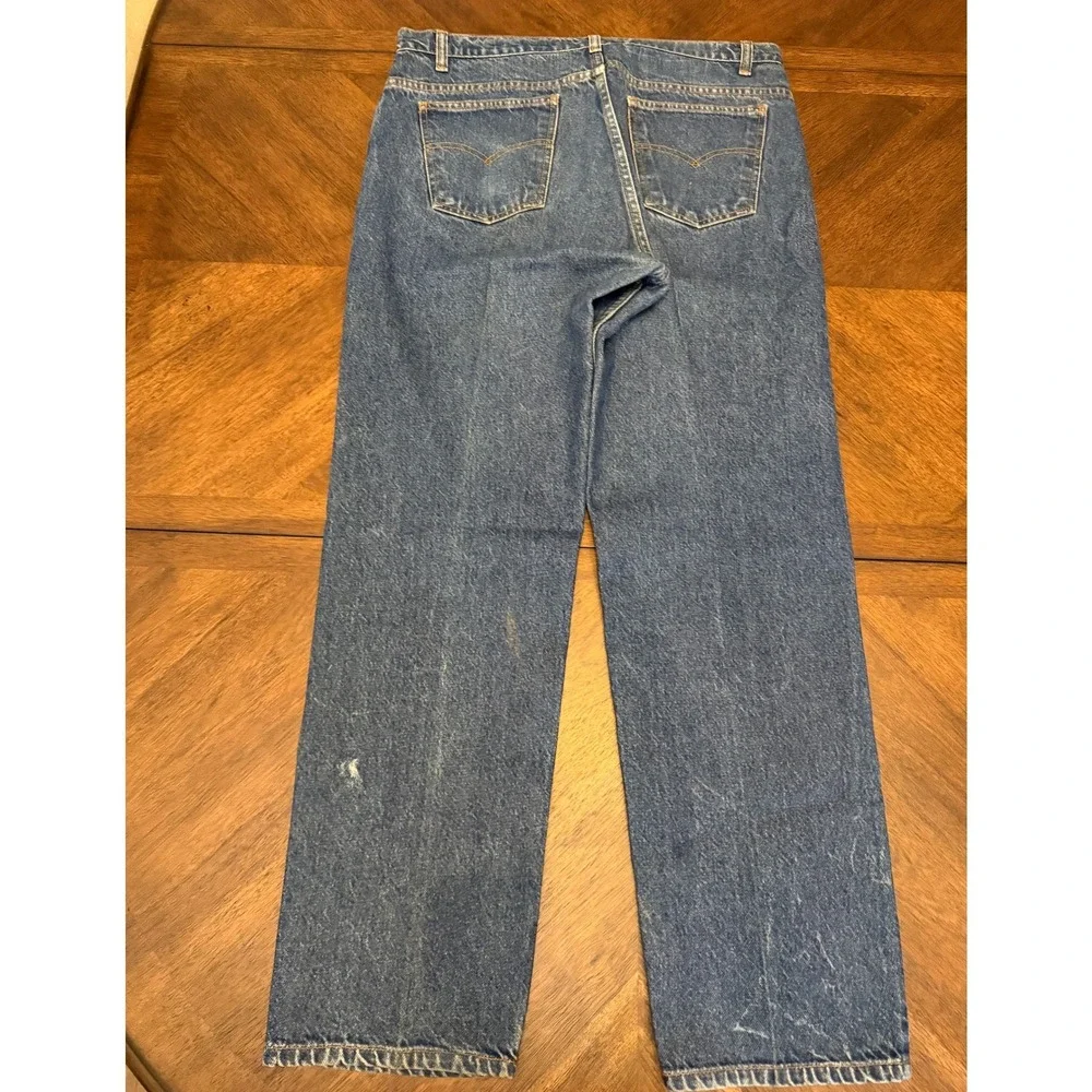 Vintage Levis Orange Tab Jeans Mens 33x30 Medium‎ Wash Blue Straight Leg Denim